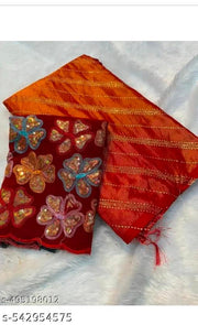 BRASSO FOIL SAREE WITH FANCY BLOUSE