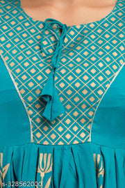 Women Rayon Floral Printed Amaira Anarkali Kurtis