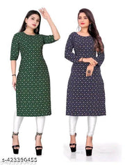 Polyster/Crepe fabric-KURTI COMBO