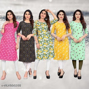 Polyster/Crepe fabric-Drishya Kurtis
