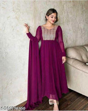 women's fancy embroidery kurti with dupatta