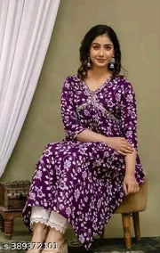 Aliya Purple Alia cut Kurti