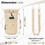 Stylish Water Bottle Holder Bag with Mobile Pouch Crossbody Sling Bag for Men & Women Adjustable Strap for Gym Travel Walking Hands-Free Bottle Carrier Khaki Color