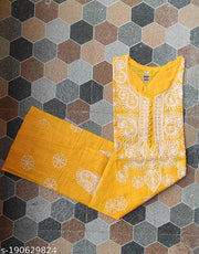 Jute Cotton 4 Boota Special Size Kurti.