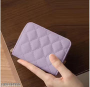 Women's Card Protective Case/Card Holder 9 Slots Card Holder Small Coin Purse(Purple)