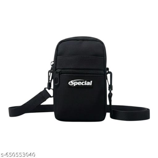 Trendy Black Belt Pouch & Crossbody Utility Bag | Multi-purpose Small Shoulder Bag men and women