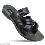 WALKAROO Men Everyday Comfort Slip-On Sandals with Cushion Sole |gents slippers| daily wear slippers for men| slippers For men|outdoor chappals| lightweight chappals| flat slippers for men| slip on chappals| Walkaroo men footwear-W5687 Green