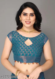 SITANJALI FANCY BRASSO SAREE WITH UNSTITCHED BLOUSE