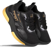 Unisex Kids Black Stylish & Trendy Comfortable Sports Running Shoes For Boys & Girls
