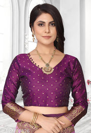 jacquard patola saree with brocade blouse