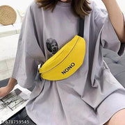 Fancy Waist Bag Cross Body Shoulder Chest Sling Travel NONO N89 for Women Ladies Girls Money Belt Fanny Pack Passport Pouch SportsTrekking Running Jogging Walking Cycling (Yellow)