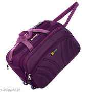 Unisex Travel Luggage Bag - (54 Cm) Expandable Flat Folding Travel Duffel Bag/Duffel Strolley Bag With 2 Smooth Spinner Wheels