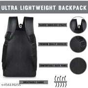 Zerus Unisex School Bag Black PU Leather Backpack For Men Waterproof Travel Bagpack For Women 15.6 Inchs Laptop Sleeve Bag For Office school College Boys & Girls