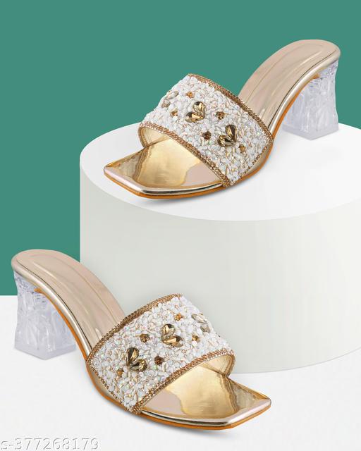 ASD-Women's Glorious Square Shape Bow Style Heels Sandals | Rhinestone Open Toe Sandals | Multicolor