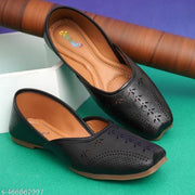 Duosoft Bellies for Women | Soft Comfortable | Breathable | Fashionable | Stylish | Trendy | Super soft | Lightweight | Anti-Slip Sole | Indoor & Outdoor | (DW-0201)(Black)