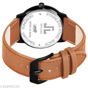 Beige Round Chronograph Analog Watch For Men