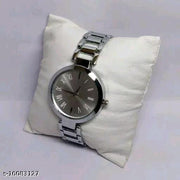 TICK2U Women Silver Stainless Steel Casual Watches