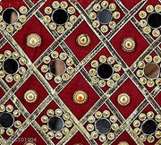 Designer Maroon Potli Bags for Ladies for Wedding Parties Mirror Embellished Embroidered Bag for Women