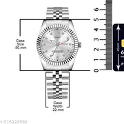 Legacy Series Stainless Steel Day and Date Functioning | Stylish Chain | Quartz Analog Watch for Boys/ Men