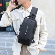 Small 6 L Backpack New Sling Bag Anti-Theft USB Crossbody Backpack Waterproof Chest Shoulder Bag (Grey, Black, Brown)
