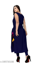 Cool&Classy Rayon Kurtis(Navy Blue)