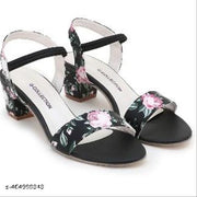 HAMZA Printed Block Heel Sandal For Women