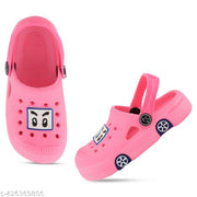ONFEET Kids Trendy Daily use Comfortable Anti-Skid Casual Car Design Sandals for Boys and Girls, Kids Clogs for Boys and Girls with Sling Back Strap, Lightweight Kids Flipflops & Slippers for Indoor Outdoor Activity, Kids Heels & Sandals Color - Pink