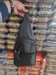 STYLISH CHEST BAG FOR MAN  BLACK