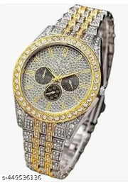 New fashion rhinestone men watches quartz full full stainless steel casual wrist watch for Boys and men.