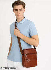 Stylish Professional Casual Synthetic Leather Unisex Bag/Shoulder Bag for Men/Travel Bag/Cross Body Bag/Office Business Bag/Messenger Bag/Stylish Sling Bag for Men & Women