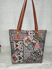 stylish women handbag side tote bags | Traditional print bag | Lightweight travel bag | Ladies college bag.