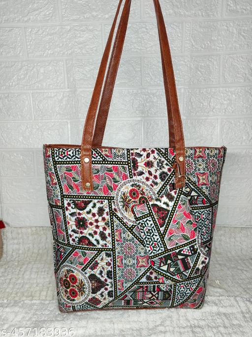 stylish women handbag side tote bags | Traditional print bag | Lightweight travel bag | Ladies college bag.