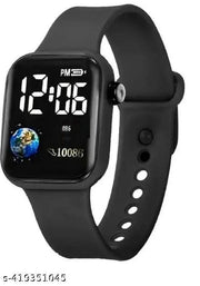 New Trending Square Digital Watch Black Color For Girls Series of 9 Girls & Kid.