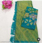 Women's sarees for women | sarees for wedding | party wear sarees sarees for women georgette| ready to wear saree| With Unstitched Blouse Piece