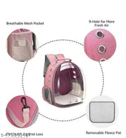 Astronaut Transparent Pet Carrier Backpack - for Travel, Hiking, Designed with Breathable Space, Ventilated, Airline-Approved, Sturdy Pad for Puppies & Cats (31.8L x 25.4W x 41.9H Centimeters)