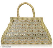 Aroy Trendy Women Velvet Bridal Clutch