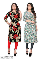 Polyster/Crepe fabric-KURTI COMBO