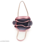 Carrylux Glossy Shiny Patent Tote Bag With 3 Compartments