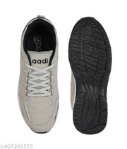 AADI Men's Grey Synthetic Leather Comfortable Lightweight Outdoor Lace Up Running, Walking & Gym Casual Sports Shoes