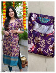 FASHIONBLE  DIGITAL PRINT KURTI FOR WOMAN CREAM