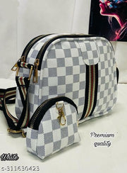 Attractive Trendy Women PU Sling Bags/Crossbody stylish Sling for Women And Girls.Sling Bags for  Ladies/Full Handwork Bag/Sling Bag For Women and Girls/Party Wear Bag for Women and Girls white sling bag