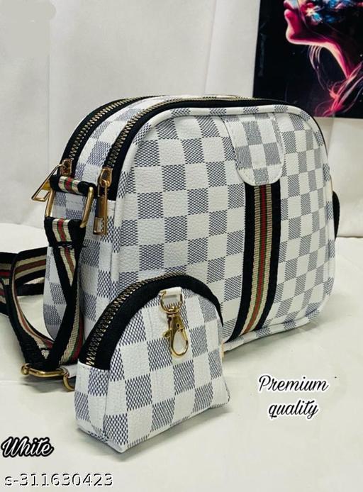 Attractive Trendy Women PU Sling Bags/Crossbody stylish Sling for Women And Girls.Sling Bags for  Ladies/Full Handwork Bag/Sling Bag For Women and Girls/Party Wear Bag for Women and Girls white sling bag