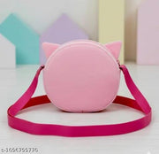 HARSHIKA TRADERS HELLO KITTY CROSS BAG Sling Bag for Kids Birthday Gift for Girls Crossbody Bag for kids with Soft pink Finish Baby Toddler Handbag Cute Princess Purse Mini Sling Bag for 3-12 Year Girls Fashion Accessory