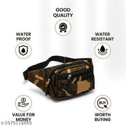 Camouflage Waist Bag for Men & Women | Military Fanny Pack, Waist Pouch & Sling Bag | Multi Pocket Travel, Hiking, Running & Outdoor Bag