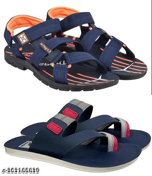 Men Stylish Comfortable Sandals & slipper Combo of 2