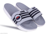 Men's Grey Synthetic Leather Daily Casual Slipper - MRJ1456