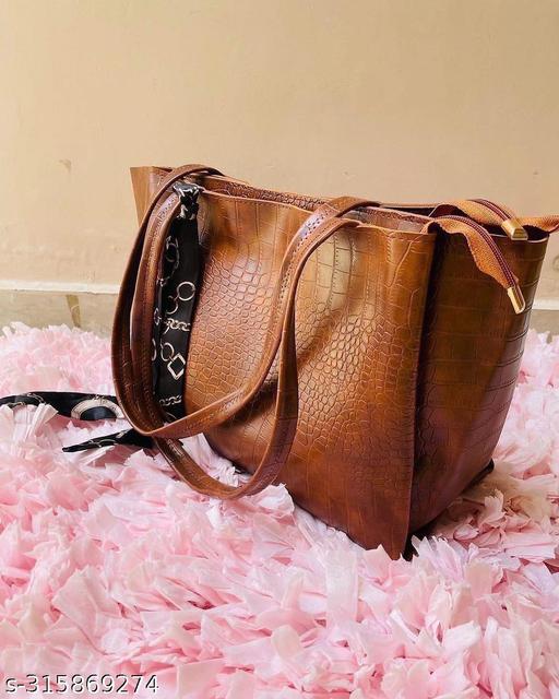 Croco Pattern Design Women's  And Girls Tote Bag || Office & College Type Handbags || Casual Occasions Shoulder Bag For Ladies