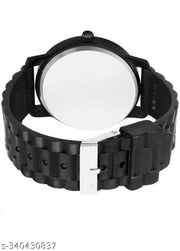 New stylish watch amazing watch wrist watch pu rubber strap watch black colour watch for mens & boys