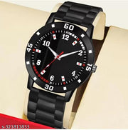 BEST QUALITY BEST PRICE Analogue Black Dial Tranding Pu Belt Watches For Men Boys