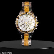 iik luxury Full Golden and silver Luxury Chain Analog watch for men and Boys